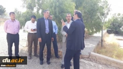 بازدید مدیر کل محترم رفاه و پشتیبانی سازمان مرکزی از زمین در دست احداث سالن اجتماعات پردیس شهید مدرس