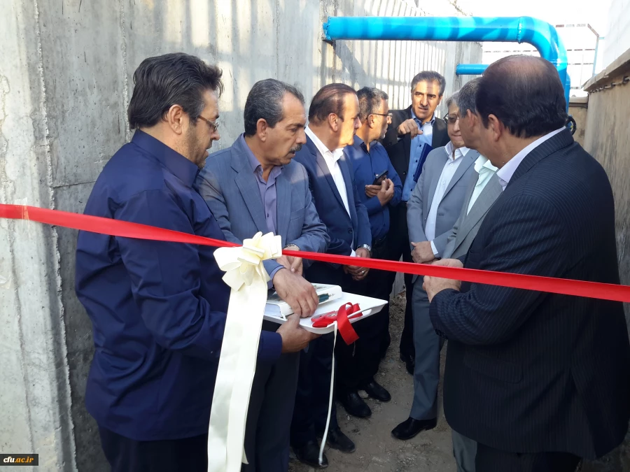 افتتاح پروژه اتصال به شبکه آب شرب شهری و کلنگ زنی سالن اجتماعات پردیس شهید مدرس