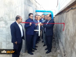 افتتاح پروژه اتصال به شبکه آب شرب شهری و کلنگ زنی سالن اجتماعات پردیس شهید مدرس