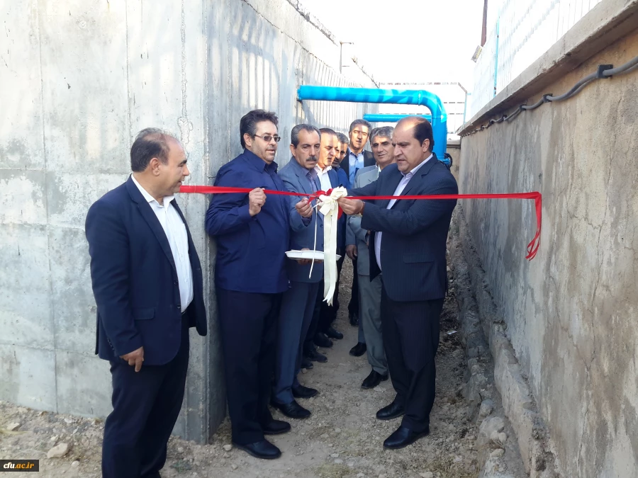 افتتاح پروژه اتصال به شبکه آب شرب شهری و کلنگ زنی سالن اجتماعات پردیس شهید مدرس