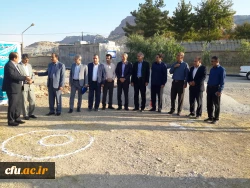 افتتاح پروژه اتصال به شبکه آب شرب شهری و کلنگ زنی سالن اجتماعات پردیس شهید مدرس