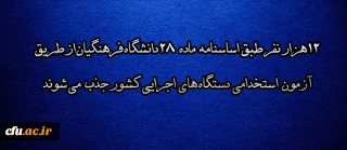 معاون برنامه ریزی و توسعه منابع وزارت آموزش وپرورش خبر داد؛

۱۲هزار نفر طبق اساسنامه ماده ۲۸دانشگاه فرهنگیان از طریق آزمون استخدامی دستگاه های اجرایی کشور جذب می شوند