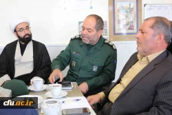 نشست صمیمانه سرهنگ شجاع معاونت تعلیم و تربیت قرار گاه پیشرفت و آبادانی سپاه با دکتر صفرزاده سرپرست دانشگاه فرهنگیان خراسان شمالی در هفته دفاع مقدس 2