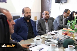 نشست صمیمانه سرهنگ شجاع معاونت تعلیم و تربیت قرار گاه پیشرفت و آبادانی سپاه با دکتر صفرزاده سرپرست دانشگاه فرهنگیان خراسان شمالی در هفته دفاع مقدس 5