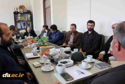 نشست صمیمانه سرهنگ شجاع معاونت تعلیم و تربیت قرار گاه پیشرفت و آبادانی سپاه با دکتر صفرزاده سرپرست دانشگاه فرهنگیان خراسان شمالی در هفته دفاع مقدس 6