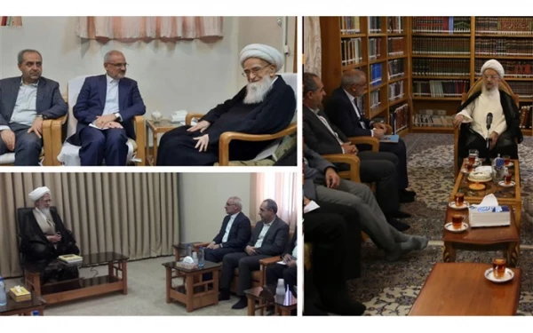 همراهی رئیس دانشگاه فرهنگیان کشور با همراه مقام عالی وزارت در دیدار با مراجع عظام تقلید و نشست با ستاد همکاری های حوزه های علمیه و آموزش و پرورش 3