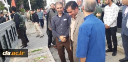 دکتر مشهدی سرپرست مدیریت امور پردیس های استان قزوین به همراه تنی چندازاساتید ،کارکنان ودانشجو معلمان آن دانشگاه درمراسم غبار روبی مزار شهدا به مناسبت هفته دفاع مقدس شرکت کردند. 6