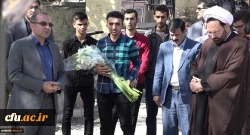 غبار روبی و عطرافشانی مزار شهدای دانشجو معلم و مدافع حرم با حضور دانشجومعلمان جدید الورود 2