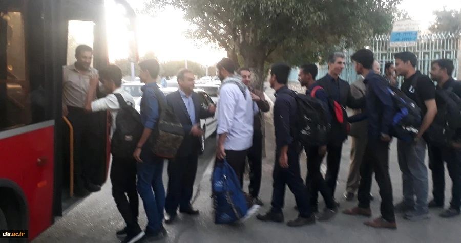 بدرقه و اعزام کاروان زیارتی اربعین حسینی از دانشگاه فرهنگیان استان کرمان 4