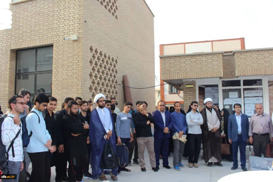 آئین بدرقه کاروان زیارتی اربعین حسینی دانشگاه فرهنگیان استان بوشهر برگزار شد 6