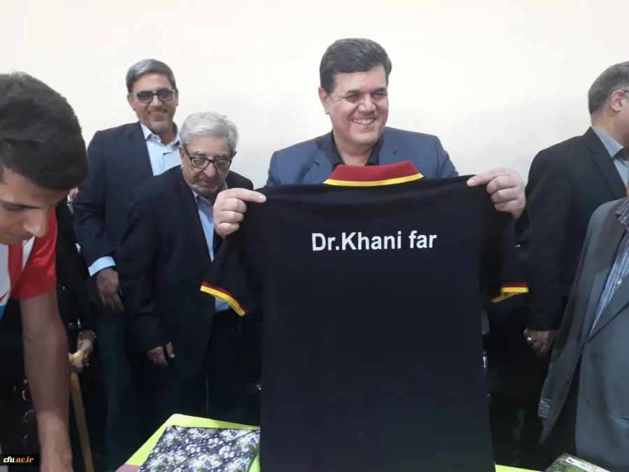 مراسم افتتاحیه مجتمع ورزشی خیر ساز سید هدایت الله جد بابایی واحد آموزش عالی امام جعفر صادق (ع)بهبهان با حضور ریاست محترم دانشگاه فرهنگیان 