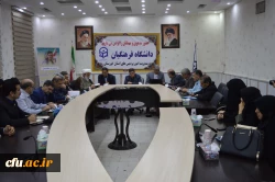 برگزاری جلسه شورای مدیریت ، ارزیابی و کیفیت و منابع انسانی باحضور ریاست دانشگاه فرهنگیان در مدیریت امور پردیس های استان خوزستان