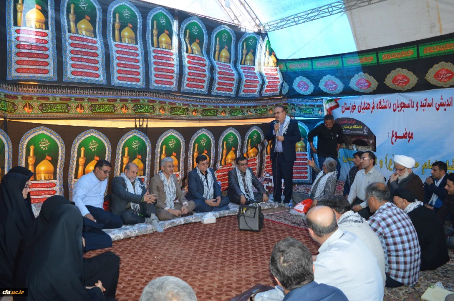 بازدید رییس دانشگاه فرهنگیان کشور وهیأت همراه از موکب اربعین حسینی دانشگاه فرهنگیان خوزستان مستقر در  مرز چذابه