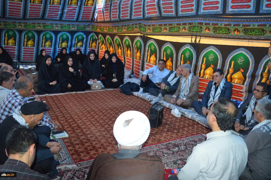 بازدید رییس دانشگاه فرهنگیان کشور وهیأت همراه از موکب اربعین حسینی دانشگاه فرهنگیان خوزستان مستقر در  مرز چذابه