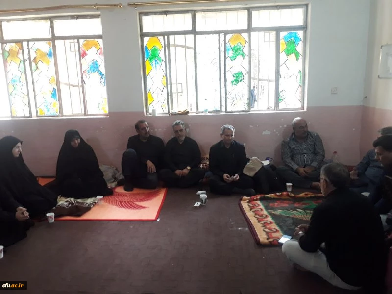 هم اکنون، جلسه جمعی از اعضای هیات ریسه دانشگاه فرهنگیان در موکب کربلا
