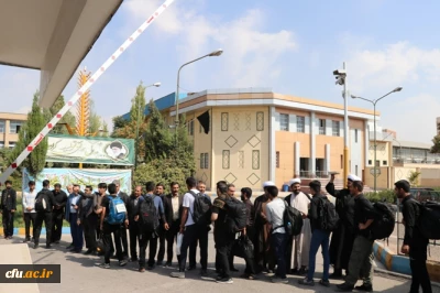 استقبال از دانشجومعلمان زائر پیاده روی اربعین حسینی در دانشگاه فرهنگیان کرمان