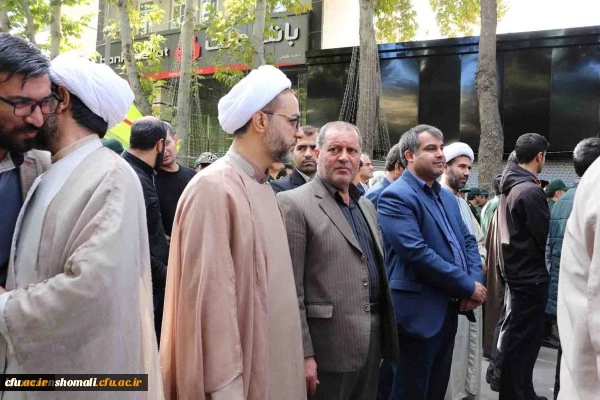 شرکت کارکنان و دانشجویان دانشگاه فرهنگیان خراسان شمالی در راهپیمایی 13 آبان 1398 6