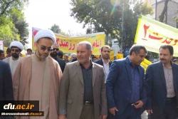 شرکت کارکنان و دانشجویان دانشگاه فرهنگیان خراسان شمالی در راهپیمایی 13 آبان 1398 7