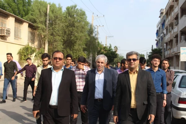 حضور پر شور مسئولان، اساتید و دانشجو معلمان دانشگاه فرهنگیان استان بوشهر در راهپیمایی ۱۳آبان 3