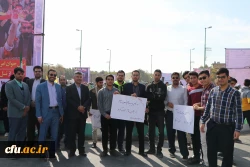 حضور مسئولین، اساتید، کارکنان و دانشجو معلمان دانشگاه فرهنگیان استان اصفهان در راهپیمایی یوم الله 13 آبان