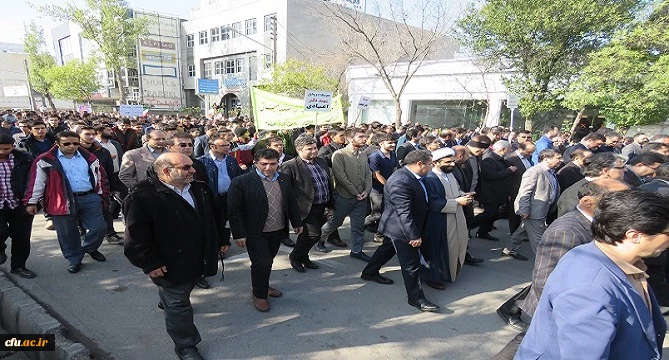 حضور دانشگاهیان دانشگاه فرهنگیان استان اردبیل در راهپیمایی روز ۱۳ آبان 3