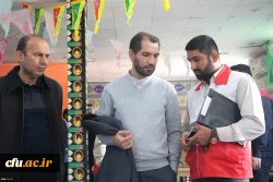 اهدای خون توسط دانشجومعلمان پردیس آیت الله خامنه ای، به همراه سرپرست دانشگاه فرهنگیان استان و سرپرست پردیس 3