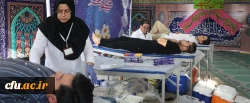 اهدای خون توسط دانشجومعلمان پردیس آیت الله خامنه ای، به همراه سرپرست دانشگاه فرهنگیان استان و سرپرست پردیس 2