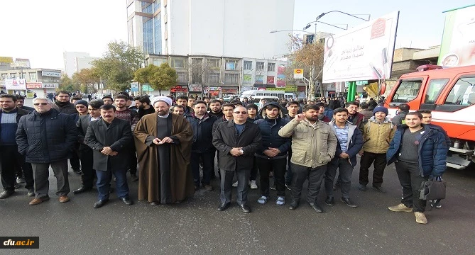 حضور دانشگاهیان دانشگاه فرهنگیان استان اردبیل در راهپیمایی حمایت از فرمایشات مقام معظم رهبری، امنیت و اقتدار کشور/ گزارش تصویری 2