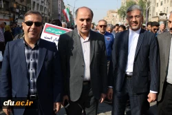حضور سرپرست مدیریت امور پردیس های استان خوزستان در مراسم راهپیمایی حمایت از اقتدار و امنیت کشور