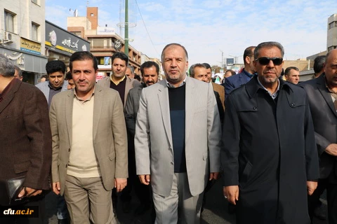 راهپیمایی مسئولین اساتید ودانشجویان دانشگاه فرهنگیان استان به همراه مردم انقلابی وهمیشه درصحنه قزوین علیه اغتشاش گران وآشوبگران واربابان آنها 9