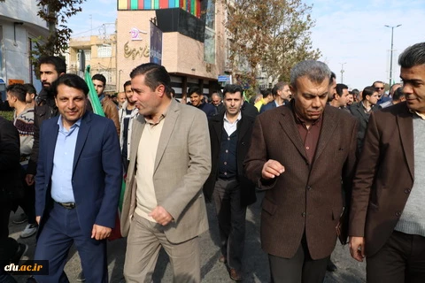 راهپیمایی مسئولین اساتید ودانشجویان دانشگاه فرهنگیان استان به همراه مردم انقلابی وهمیشه درصحنه قزوین علیه اغتشاش گران وآشوبگران واربابان آنها 10