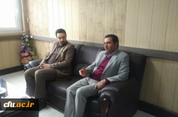 دکتر حمید رضا مشهدی رئیس دانشگاه فرهنگیان استان قزوین بامهندس فرشاد پیله چی رئیس جهاددانشگاهی استان دیدار وگفتگو کرد. 3