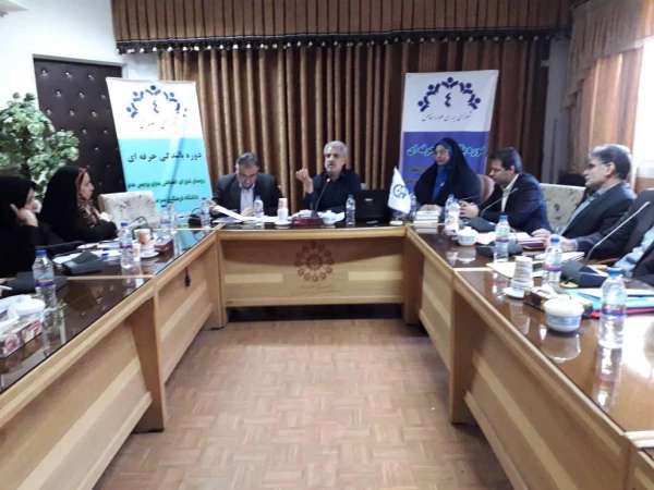 مدیر کل برنامه ریزی خدمات و رفاه دانشجویی در چهارمین دوره بالندگی روسای شورای انضباطی بدوی پردیس ها و دبیران شورای بررسی موارد خاص  به بررسی عملکرد پرداخت 2