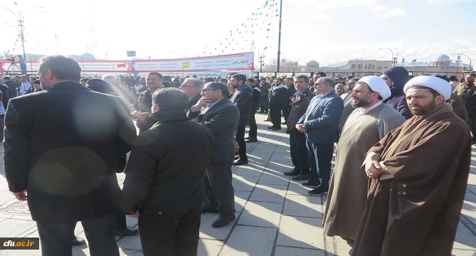 حضور سرپرست، معاونین، مسئول نهاد رهبری و کارکنان دانشگاه فرهنگیان همدان در برنامه گرامیداشت یوم الله نه دی 3