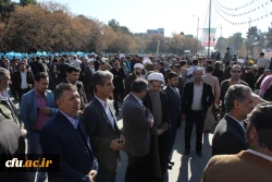 حضور مسئولان، اساتید، کارکنان و دانشجومعلمان دانشگاه فرهنگیان کرمان در مراسم گرامیداشت 9 دی 2