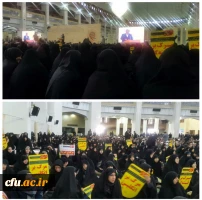 حضور مدیریت، مسئولین، اساتید،کارکنان و دانشجو معلمان دانشگاه فرهنگیان استان آذربایجان شرقی به همراه مردم شهیدپرور تبریز در مراسم بزرگداشت حماسه 9 دی در مصلی بزرگ تبریز 3