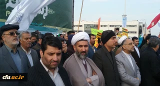 حضور پر شور دانشگاهیان دانشگاه فرهنگیان خراسان رضوی در راهپیمایی حماسه 9 دی