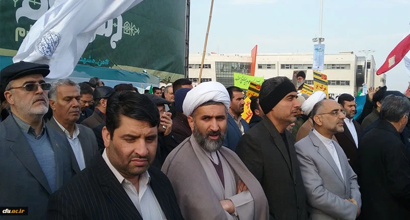 حضور پر شور دانشگاهیان دانشگاه فرهنگیان خراسان رضوی در راهپیمایی حماسه 9 دی 2