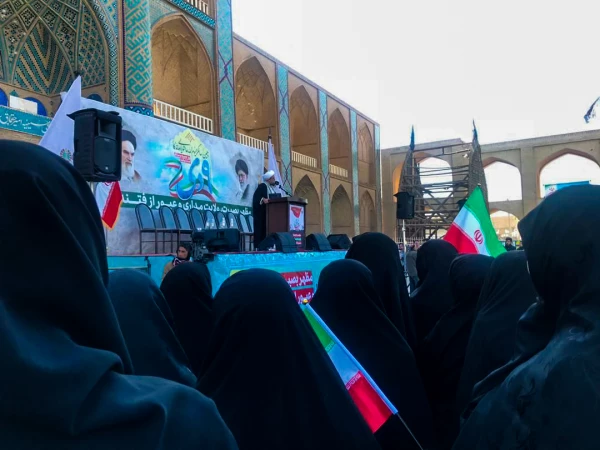 اجتماع با شکوه دانشجو معلمان و مسئولین دانشگاه فرهنگیان یزد در مراسم راهپیمایی حماسه 9 دی 3