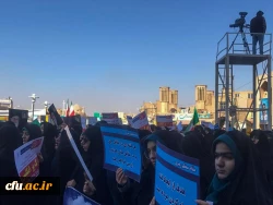 اجتماع با شکوه دانشجو معلمان و مسئولین دانشگاه فرهنگیان یزد در مراسم راهپیمایی حماسه 9 دی 8