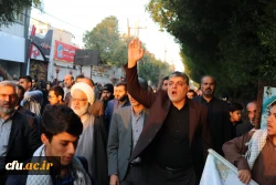 حضور پرشور مدیریت،مسئولین،اساتید،کارکنان و دانشجو معلمان دانشگاه فرهنگیان استان خوزستان در مراسم تشییع پیکر سردار شهید حاج قاسم سلیمانی