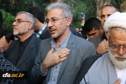 حضور پرشور مدیریت،مسئولین،اساتید،کارکنان و دانشجو معلمان دانشگاه فرهنگیان استان خوزستان در مراسم تشییع پیکر سردار شهید حاج قاسم سلیمانی