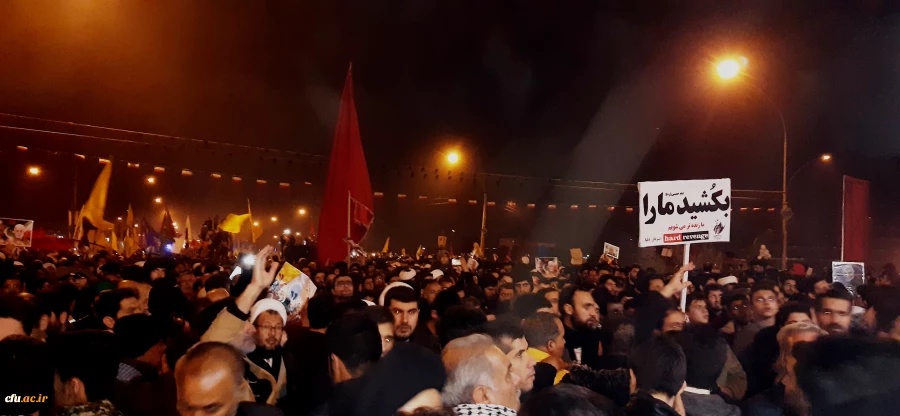 بدرقه با شکوه ابدان مطهر سردار رشید اسلام حاج قاسم سلیمانی و همرزمان مجاهدش توسط مردم انقلابی قم  9