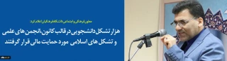 سرپرست معاونت فرهنگی و اجتماعی دانشگاه فرهنگیان اعلام کرد:

هزار  تشکل دانشجویی در قالب کانون، انجمن های علمی و تشکل های اسلامی مورد حمایت مالی قرار گرفتند