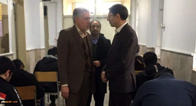 بازدید مدیر امور پردیس های دانشگاه فرهنگیان خراسان رضوی از حوزه برگزاری آزمون های پایان نیم سال پردیس شهید بهشتی 2