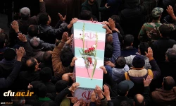 حضور مشاور ریاست دانشگاه و مدیر کل امور شاهد و ایثارگران دانشگاه فرهنگیان در مراسم تشییع و تدفین شهید گمنام در دانشگاه فرهنگیان یزد 14