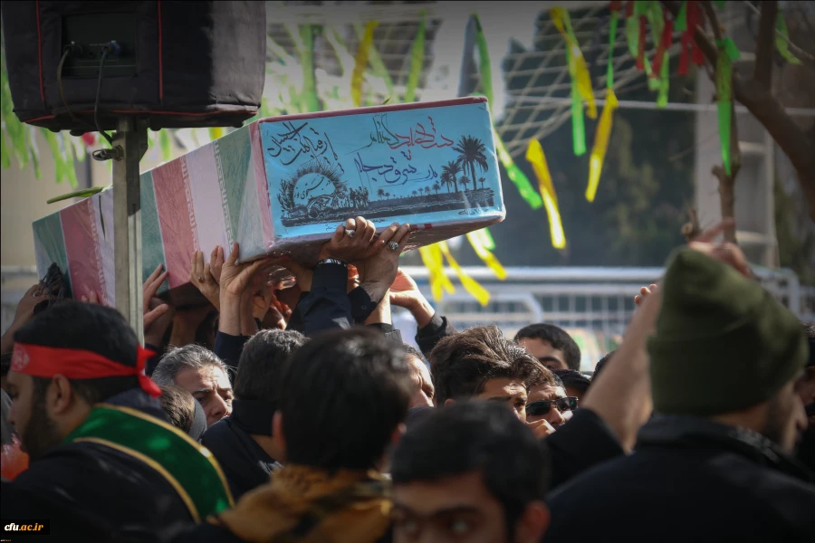 حضور مشاور ریاست دانشگاه و مدیر کل امور شاهد و ایثارگران دانشگاه فرهنگیان در مراسم تشییع و تدفین شهید گمنام در دانشگاه فرهنگیان یزد 20