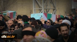 حضور مشاور ریاست دانشگاه و مدیر کل امور شاهد و ایثارگران دانشگاه فرهنگیان در مراسم تشییع و تدفین شهید گمنام در دانشگاه فرهنگیان یزد 29