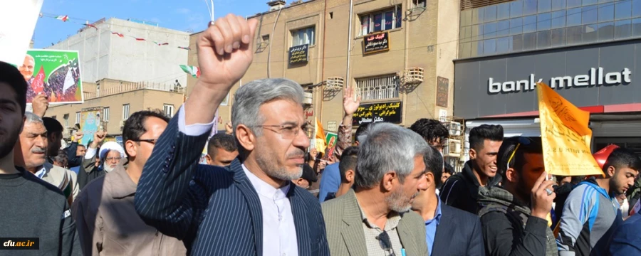 حضور پرشور مدیریت،اساتید،کارکنان،دانشجو معلمان،دانشگاه فرهنگیان استان خوزستان در راهپیمایی یوم الله 22بهمن 98