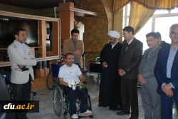 عیادت دانشجو معلمان دانشگاه فرهنگیان خراسان رضوی از جانبازان قطع نخاعی در مرکز توانبخشی امام خمینی (ره) مشهد 2
